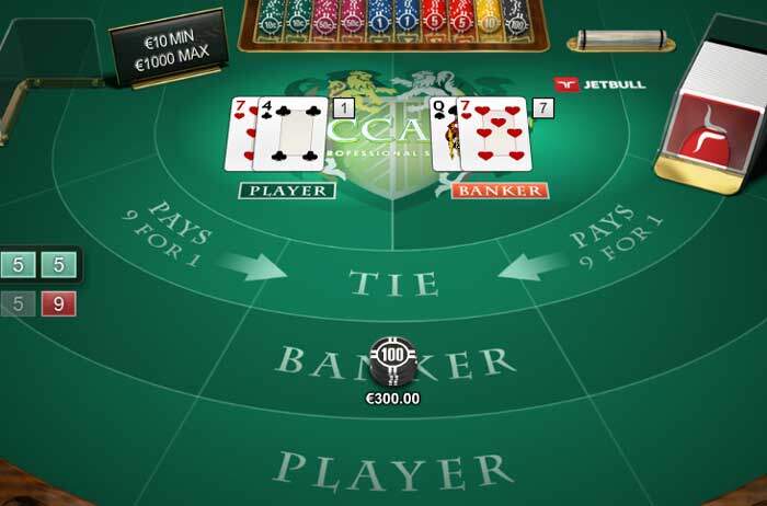 Jeu de machines à sous Baccarat au casino Banzai